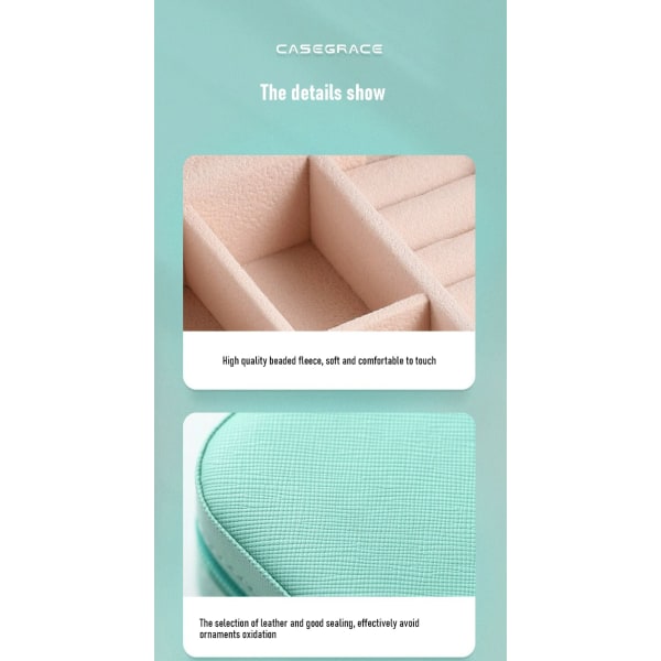 Smykkeopbevaring Display Travel Candy Color Smykkeæske pink 10*10*5cm