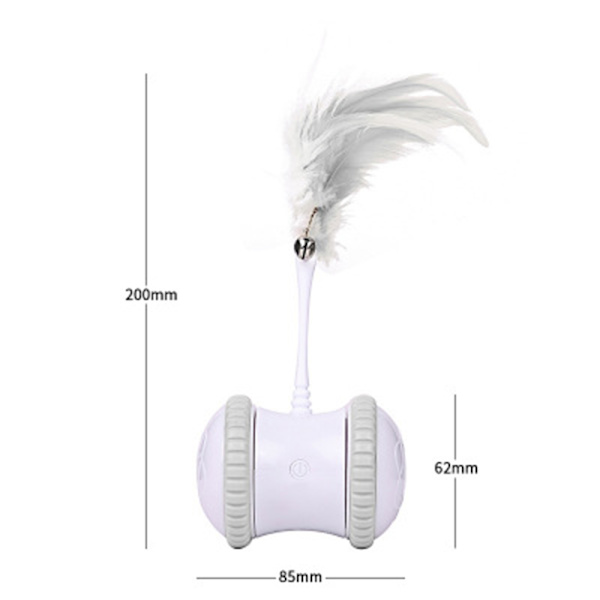 USB-opladning Pet Cat Feather Smart Funny Cat Legetøj gray 20*8.5*6.2cm