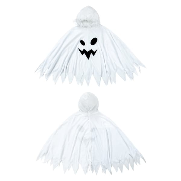 Barns vit huva Cape Funny Ghost Cosplay L
