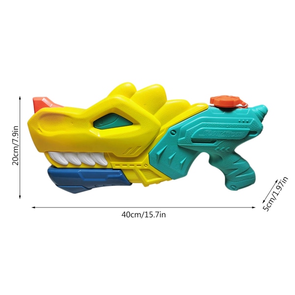 Dinosaur Suuren kapasiteetin Squirt Water Blaster -lelut yellow 900ml