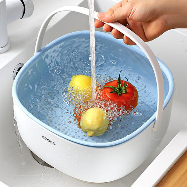 Frukt och grönsaker dränera korg köksredskap grey small