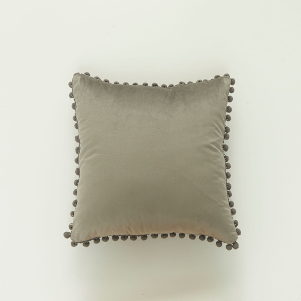 Pudebetræk Pompoms Kanter Ultra Soft Velvet Pudebetræk Sofa Sofa Lændepudebetræk Azure 30X50CM