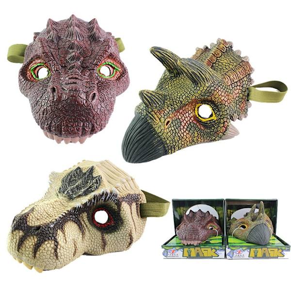 Dinosaur Mask Simulering Dinosaur Model Halloween Mask red 21.5*16*12cm