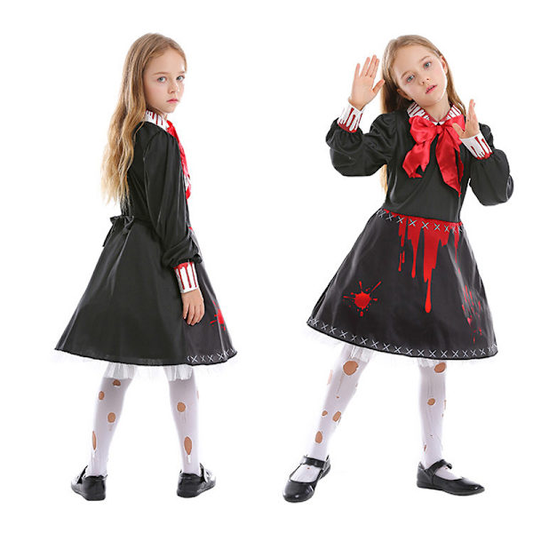 Gotisk klänning Halloween Cosplay Girl kostym M