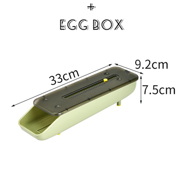Husholdnings Automatisk Slide Æg Opbevaringsboks green 33*9.2*7.5cm