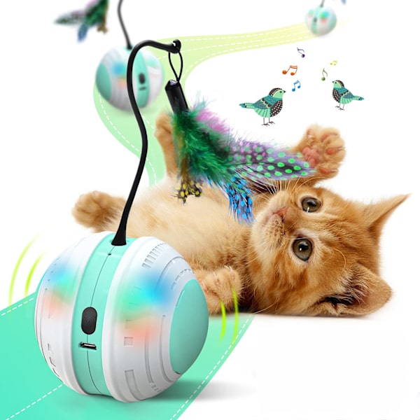 360 graders smart boll USB laddningsdjur kattleksaker soft shell