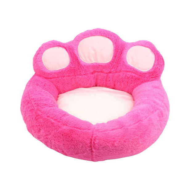 Sammetssoffa Varm säng Vinterbjörn tassform Runt husdjursbo pink large