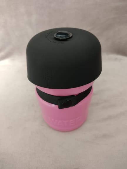 Bärbar hundvattenflaska Vikbara husdjursmaterial pink
