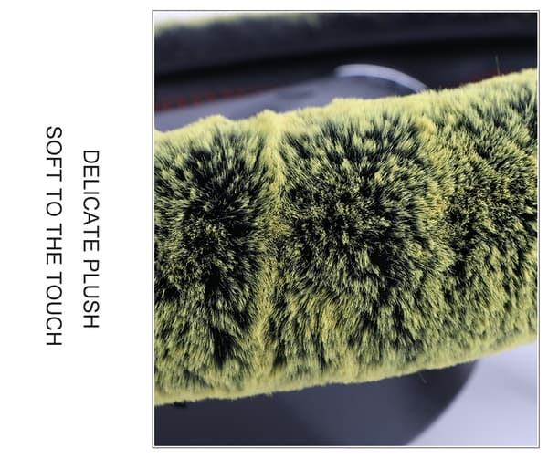 Vinter Super Soft Plysch Bil Cover Universal green 38cm(diameter)