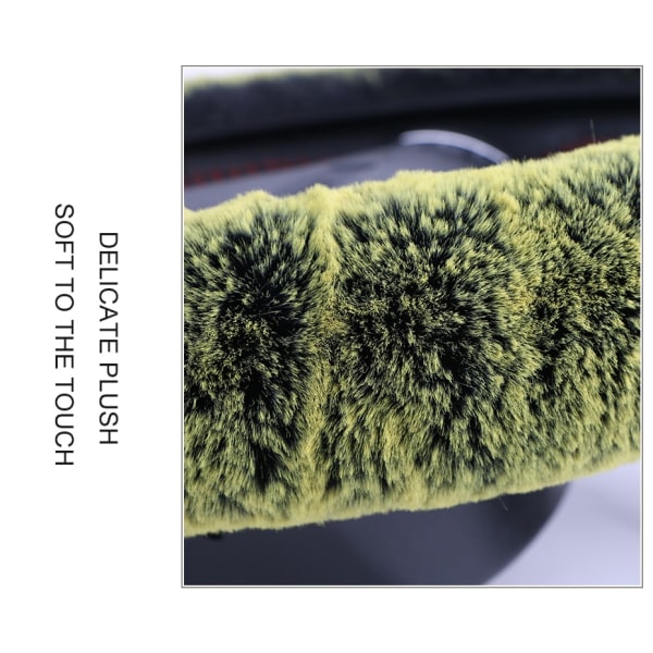 Winter Super Soft Plys Car Rat Cover Universal green 38cm(diameter)