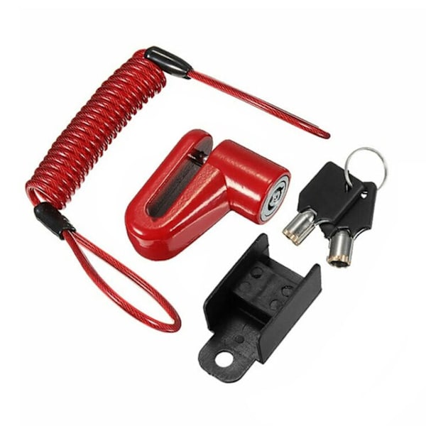 1 set Stöldskyddscykel elektrisk skoter Skivbroms Hjullås för Xiaomi Mijia M365 Red Lock