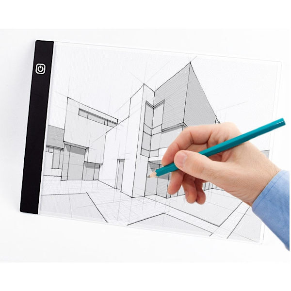 A4 LED Drawing Tablet Digital Graphics Pad USB white 33x23.5x0.35cm