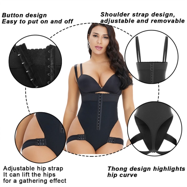 Waist trainer Plus-Size Body Shapewear black medium