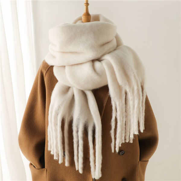 Cashmere Varme Solid Tørklæder Wraps Kvinde Tykke Bløde Store kvaster Sjal Lange Stole WT77-8
