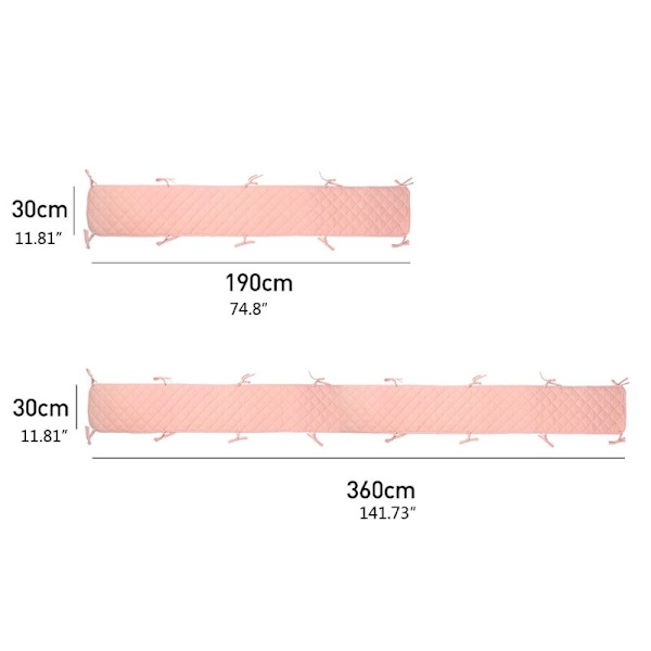 Baby tremmeseng Bumper Bomuld Tykker tremmeseng beskytter puder white large