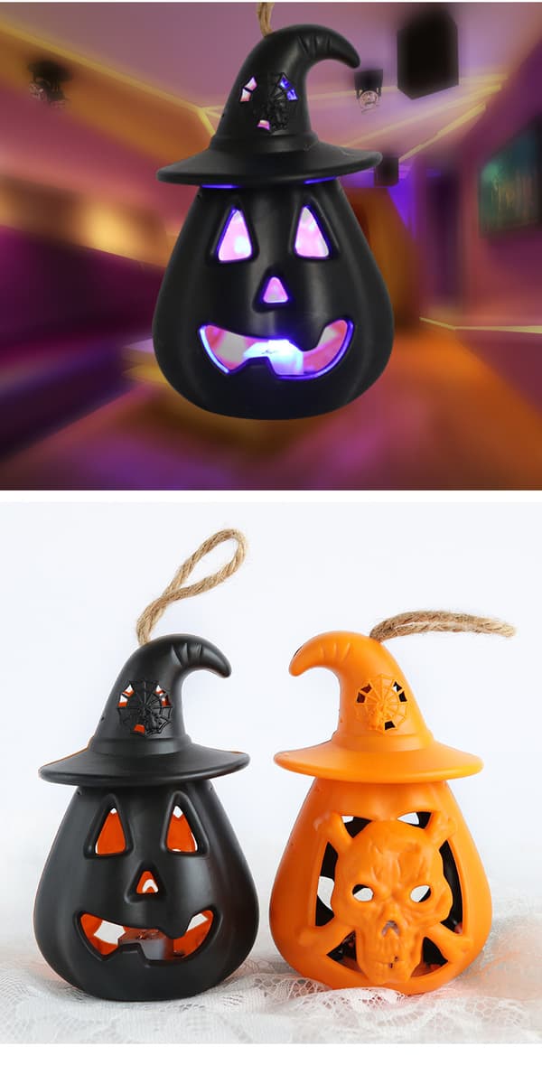 Halloween Pumpkin Lantern Led riippuva Ghost Lantern lamppu orange 2pcs