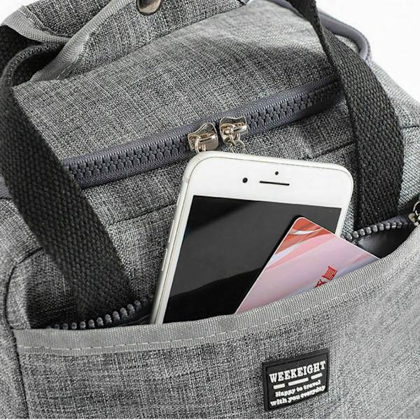 Bärbar Thermal Tote Cooler Handväska wine red 24*14*17cm