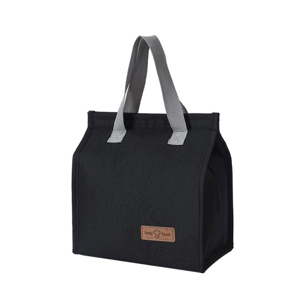 Thermal Lunch Tote Cooler Handväska förvaringsväskor black 22.5*13*25.5cm