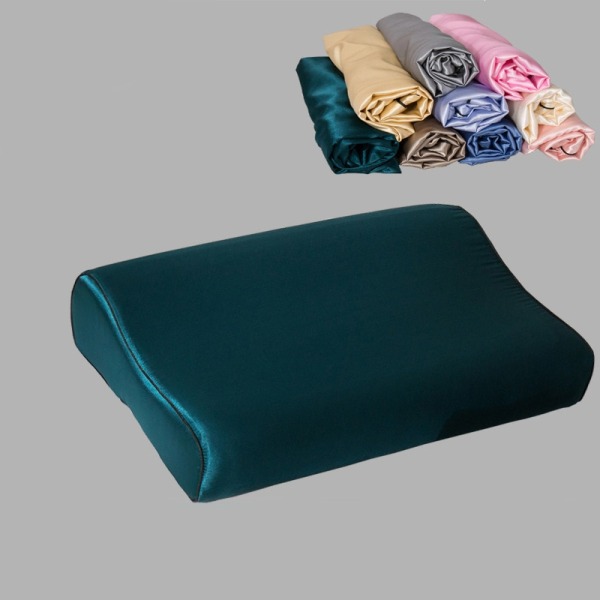 1 Stk Pure Color Luksus Komfortabelt Satin Memory Foam pudebetræk 10 30X50CM