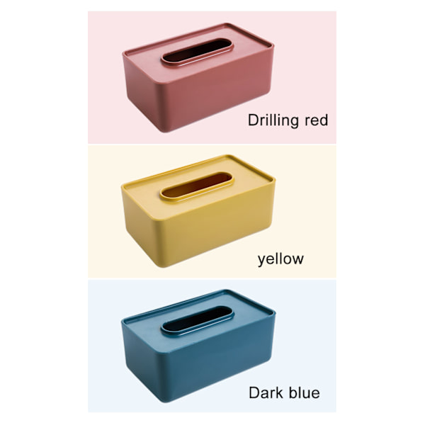 Badeværelse Køkken Træ PP Plast Tissue Box dark blue 23*12.7*9cm
