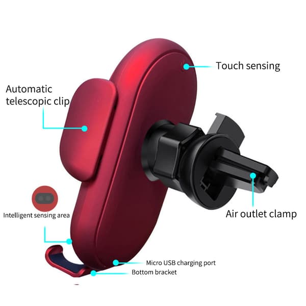 Automotive infrarød sensor LED-telefonstativ red 7.2*13.5*10cm