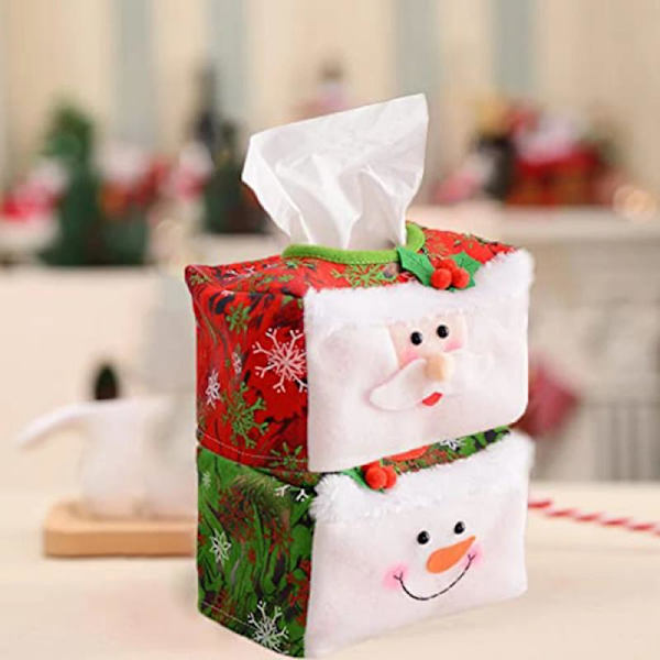 Jule dekorative julemandsvævssæt toiletpapirpose red 16*10cm