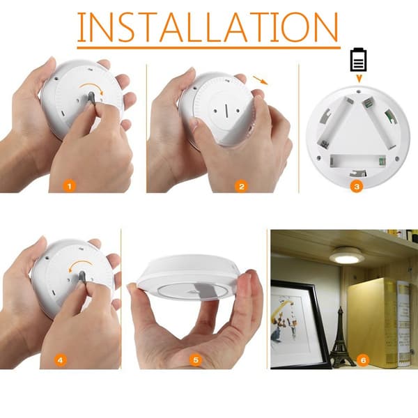 Kaukosäädinkaapin lampun LED-valo 6Pcs Light with 1Pc Controller
