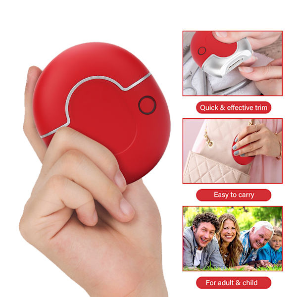 Elektrisk nagelklippare Automatisk bärbar nagelklippare red 81x68x32mm