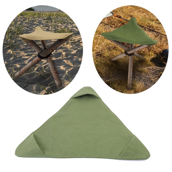 Superkompakt hopfällbart stativ Campingpall armygreen 38*38*38cm