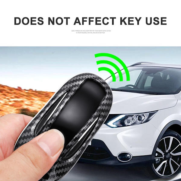 Ny ABS Carbon Fibe Car Remote Key Fuld Cover Case Shell Til Tesla Model 3 Model S Model X Car Smart Key Tilbehør Holder Fob black for model s model 3