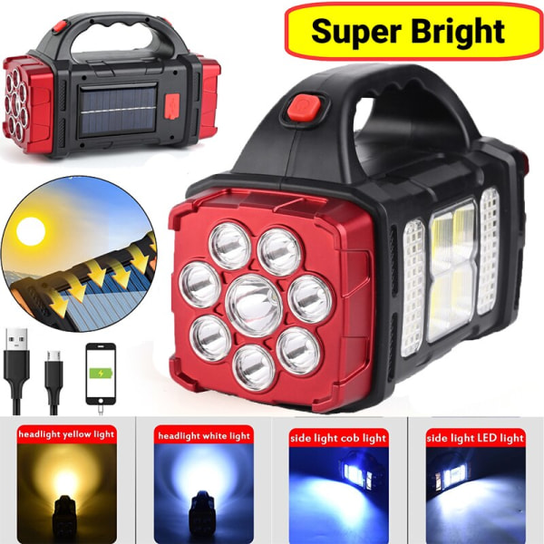 Genopladelig LED-lommelygte Zoombare vandtætte lommelygte red large