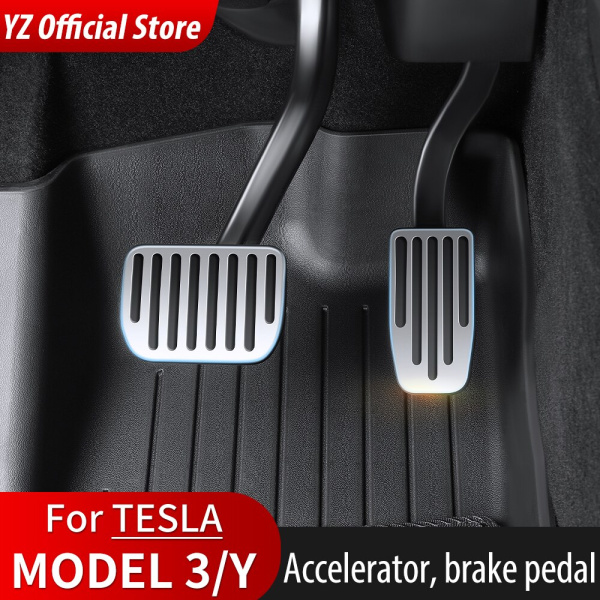 Til Tesla Model 3 Model Y-fodpedal Brændstofbremsepedalstøttepedalpuder Red For 3 Y 2023
