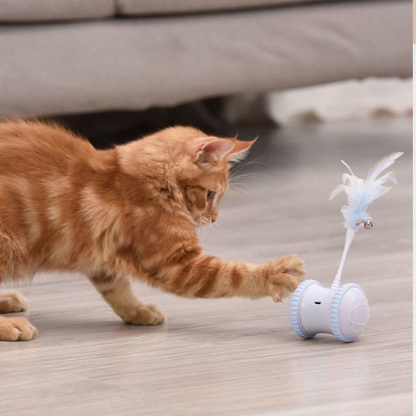 USB-opladning Pet Cat Feather Smart Funny Cat Legetøj gray 20*8.5*6.2cm
