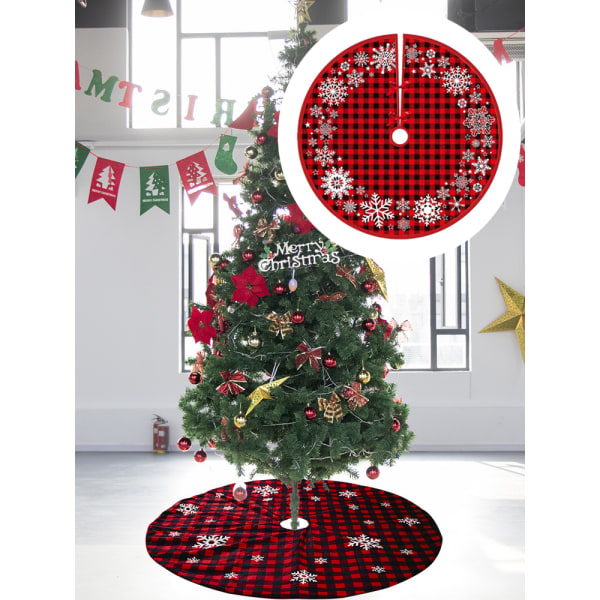 Christmas Tree Skirt Xmas Tree Matta glada dekorationer 90cm dia