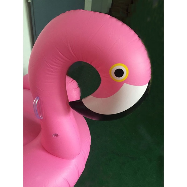 Jätte uppblåsbar Flamingo Pool Float Ride-On Simring pink 150*150*85CM