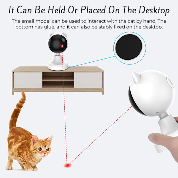 Automatisk kattelegetøj Interactive Smart Teasing Pet LED-laser white 65*110mm
