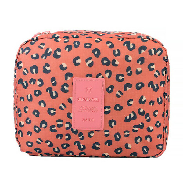 Rejse make-up taske toiletartikler Vandtæt kosmetik taske pink Leopard grain