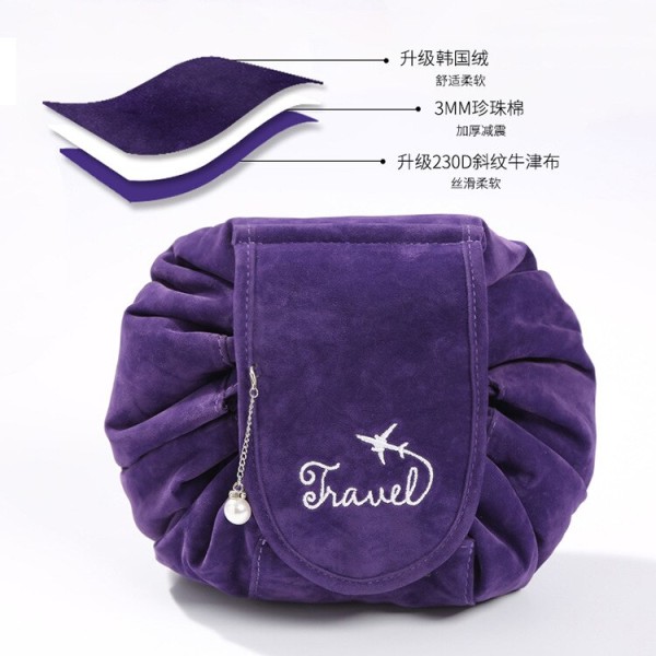 Kosmetisk rejseopbevaringstaske Makeuptaske til kvindelig makeup-pose purple 52*52cm