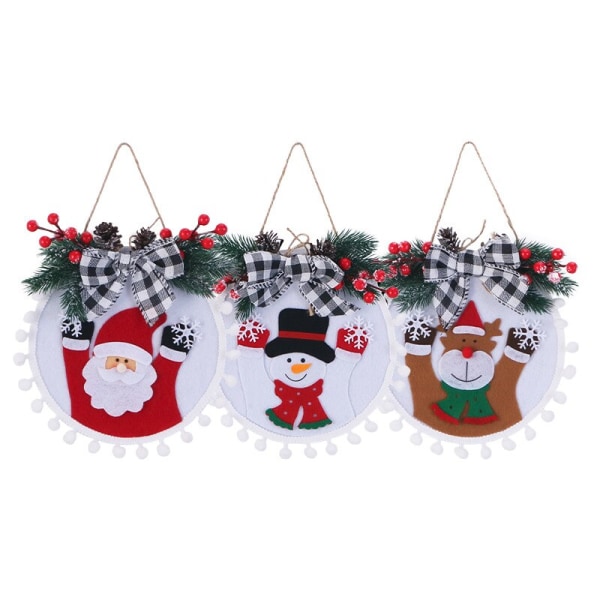 Seppele Etusivu Joulukuusikoristeet Garland Decoration Prop Santa Claus 34*24cm