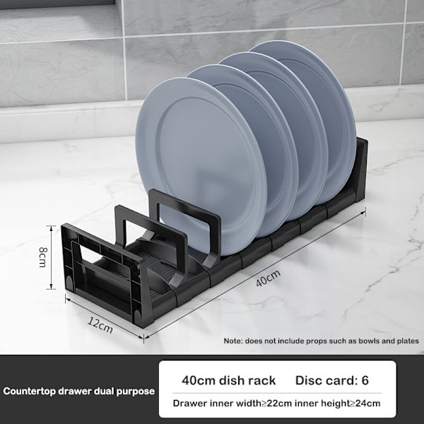 Metall köksredskap grytlock tallrikar disk avloppsställ Dish rack-40CM