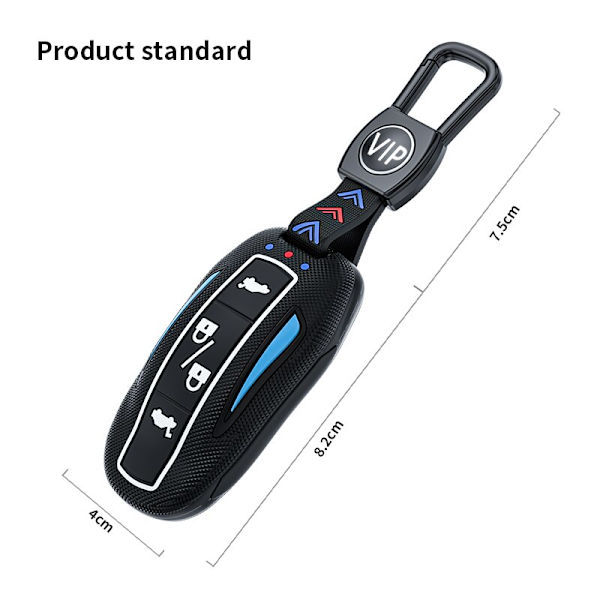 Car Smart Key Case Cover til Tesla Model X 3 Bag Protector Fob Band Shell Holder white