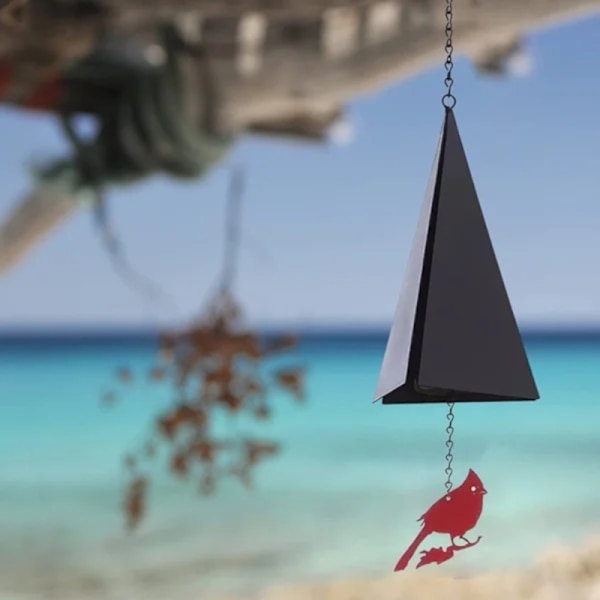 Utomhus Wind Chime Dörr Veranda Trädgårdsdekoration black red bird