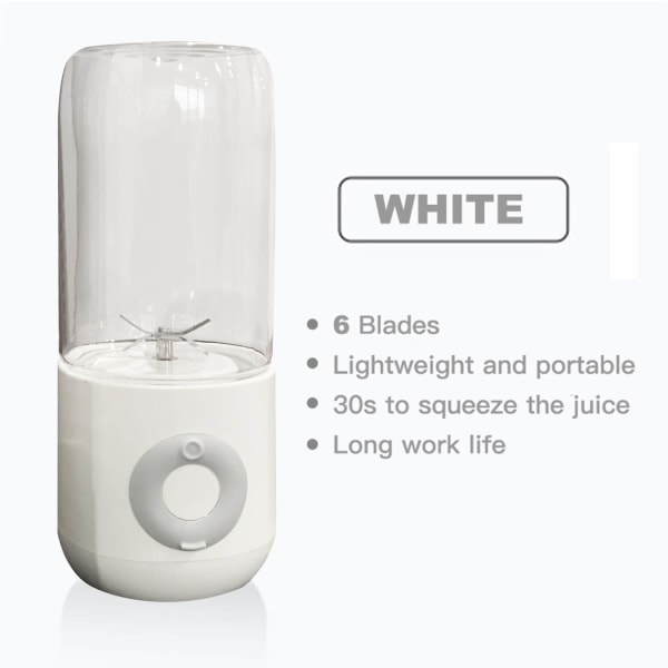 Mini Bärbar Juicer USB Electric Frukt Smoothie Blender white 12*7.5cm