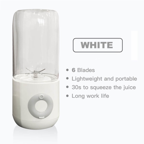 Mini Bærbar Juicer USB Elektrisk Frugt Smoothie Blender white 12*7.5cm