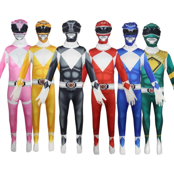 Superhjälte Samurai Sentai Shinkenger Rangers Cosplay Fantasia Halloween kostymmask Red Ranger 170cm