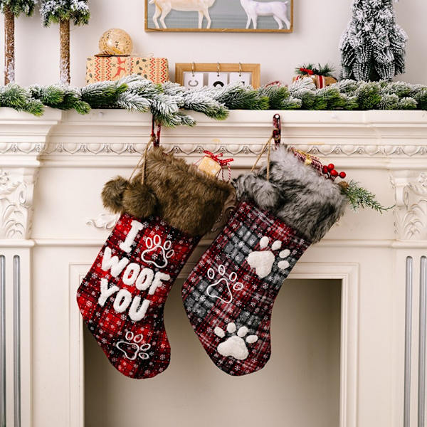 Julestrømper Navidad Gnomes Sok Gave Børne slikpose alphabet 48*21cm