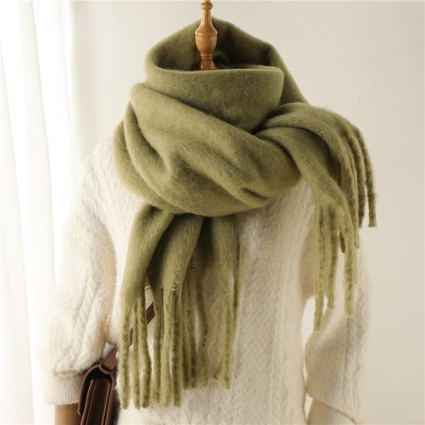 Cashmere Varme Solid Tørklæder Wraps Kvinde Tykke Bløde Store kvaster Sjal Lange Stole WT77-9