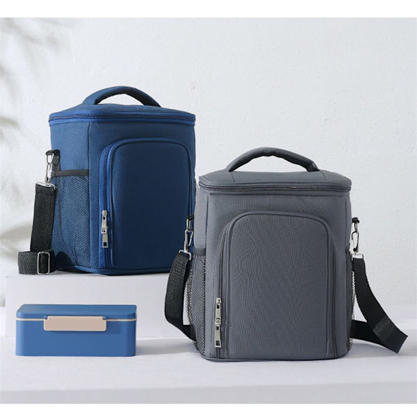 Hög kapacitet vattentät Oxford tyg lunchpåse blue 19*23*28cm