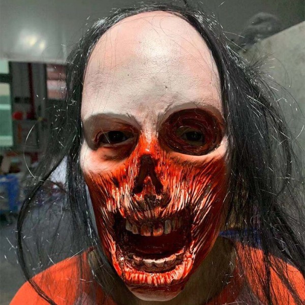 Halloween kvinnlig spökmask skräck latex skrämmande festmask Rotten Mouth Zombie Length: ≈ 30cm
