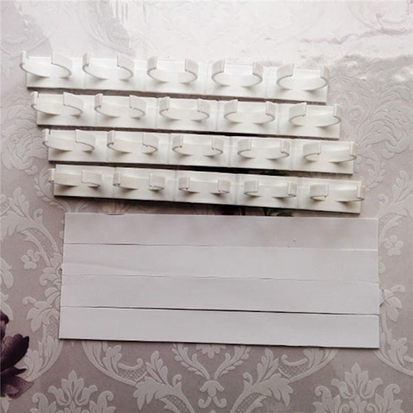 4 lags krydderihylde væghængende krukker Clip kroge white 4 Layers